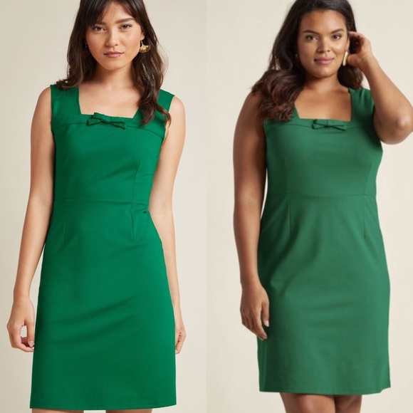 NEW ModCloth Retro Sheath Square Neckline Dress - Picture 8 of 8